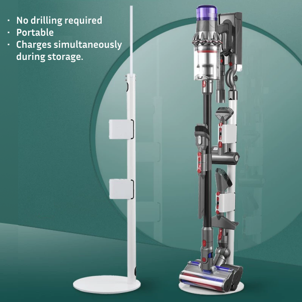 Dyson Vacuum Stand – Suitable for Dyson V7 V8 V10 V11 V12 V15 Vacuum Cleaners, Elegant and Stable Design, High-strength aluminium-magnesium alloy