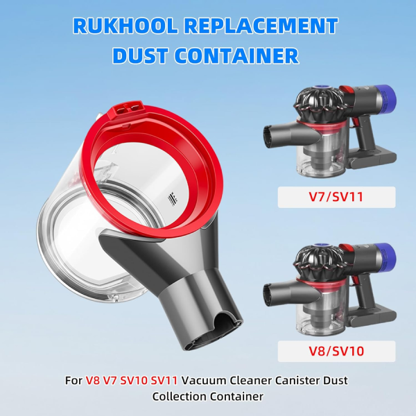 Dustbin Replacement Part for Dyson V7 (SV11) and V8 (SV10) Vacuum Cleaners – Durable Dust Bucket, Can, and Dust Box for Efficient Cleaning Performance