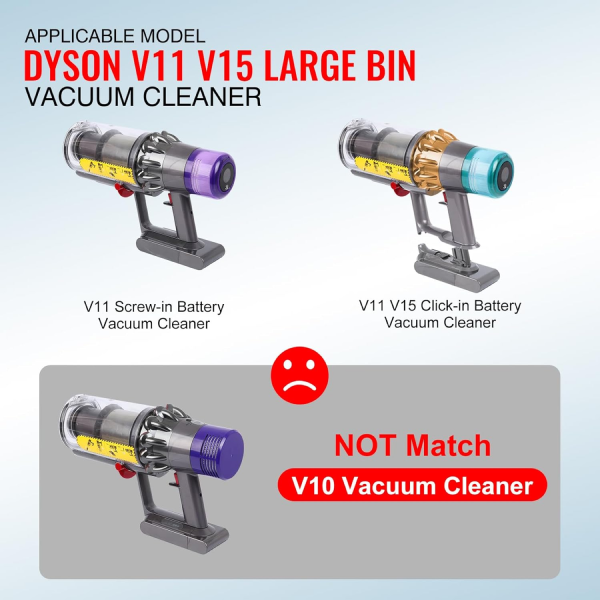 Dust Bin Replacement for Dyson V11 V15 SV14 SV15 SV22 Vacuum Cleaner Canister Bin Replacement Parts, Dust Bin Replacement, Upgraded Parts More Durable