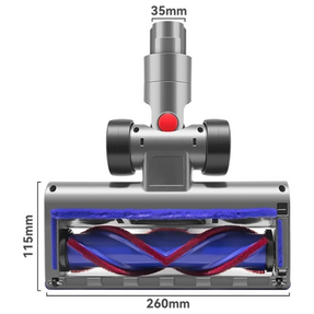 Dyson-Compatible V-Shape Bristle Brush Head with LED Lights - Fits V7, V8, V10, V11, V15 Models - 180° Flexible Rotation for Deep Cleaning on All Floor Types