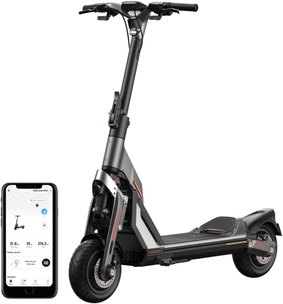 Ninebot Electric Kickscooter GT1, Powerful Performance, Max Speed 25Km/H & 70Km Range, 11-Inch Tires, Suitable for Ages 14-60, Black