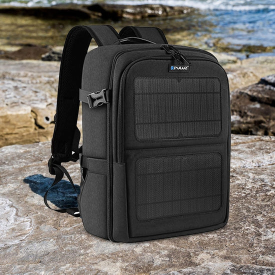 Camera Backpack Carry Bag,With Solar Powered Panel Rucksack Case,Storage Bag for Transport Outdoor Travel Home Men Women