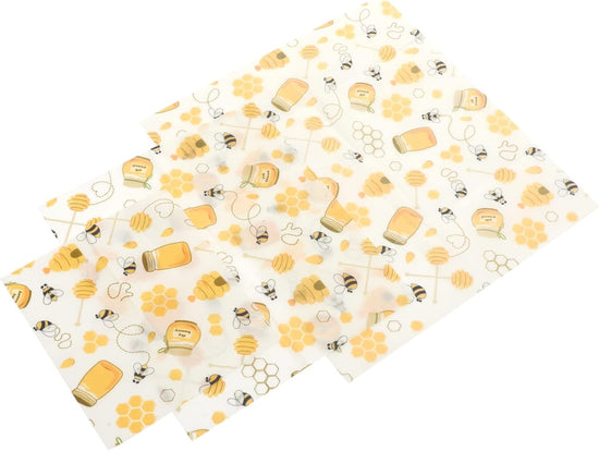 3Pcs Beeswax Food Wraps Beeswax Bread Bag Food Wrappers Beeswax Cloth Wax Wraps Reusable Food Wrap Beezewax Packing Wrap Burger Sandwich Wraps Sandwichera Paper Cotton Plate Cover