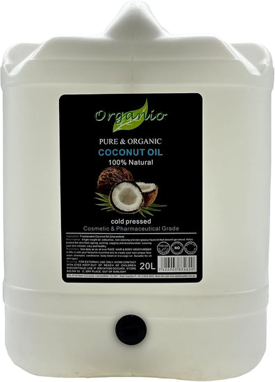 100% Pure Organic Fractionated Coconut Oil 100Ml, 200Ml to 20L - Unscented (Odourless) (100Ml, with Pump Included)