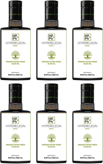 HYPERELEON GREEN Polyphenol Rich Olive Oil | Organic, High Phenolic, Greek Extra Virgin Olive Oil 100% Pure & Natural | Bio & Unfiltered | 16 Top Global HEALTH & NUTRITION Awards | 260Ml (Pack of 1)