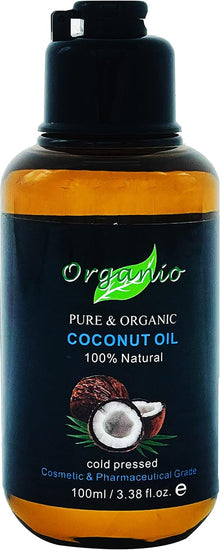 100% Pure Organic Fractionated Coconut Oil 100Ml, 200Ml to 20L - Unscented (Odourless) (100Ml, with Pump Included)