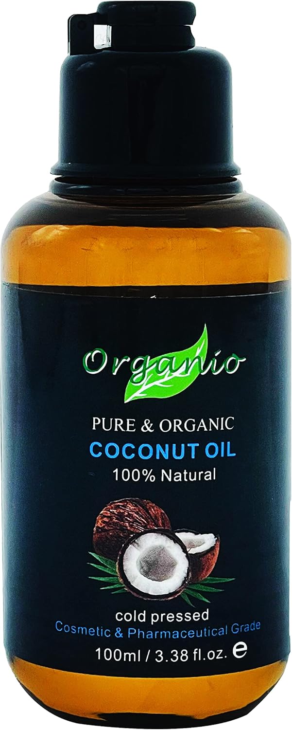 100% Pure Organic Fractionated Coconut Oil 100Ml, 200Ml to 20L - Unscented (Odourless) (100Ml, with Pump Included)