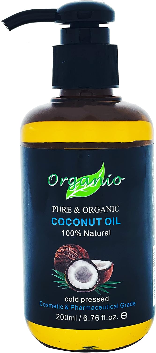 100% Pure Organic Fractionated Coconut Oil 100Ml, 200Ml to 20L - Unscented (Odourless) (100Ml, with Pump Included)