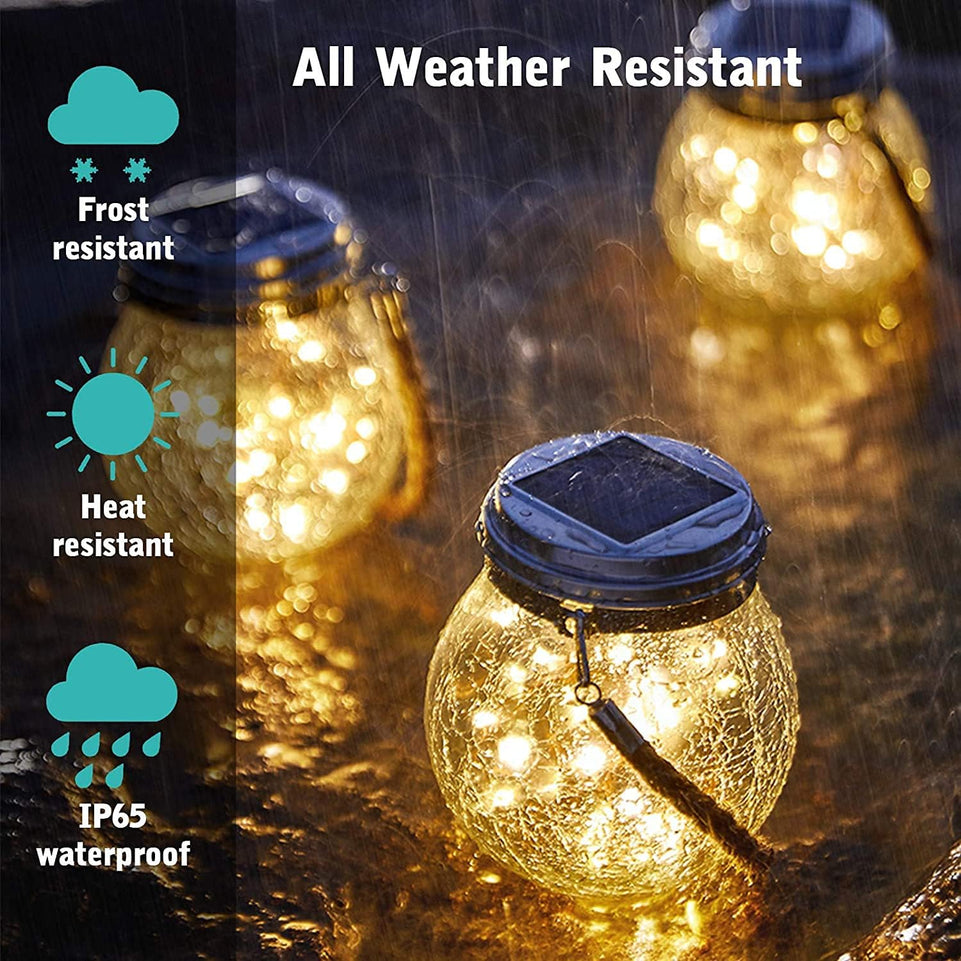 Outdoor Solar Lantern, 2 Pack Outdoor Lanterns with 30 LED, Solar Light for Garden Patio Front Yard Decorations, Festival Halloween Christmas Lantern.