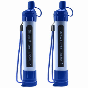 2 Pack Water Filter Straw - Water Purifying Device - Portable Personal Water Filtration Survival - for Emergency Kits Outdoor Activities and Hiking - Water Filter Camping Travel Survival Backpacking