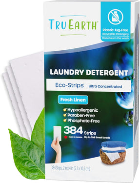 Platinum Eco-Friendly, Biodegradeable, Zero Waste, Cruelty-Free Laundry Detergent Sheets/Eco-Strips for Sensitive Skin, 384 Count (Up to 768 Loads), Fresh Linen Scent