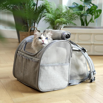 FUKUMARU Cat Backpack, Adjustable Dog Backpack carrier with 4 Storage Pockets