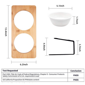 FUKUMARU Elevated Cat Ceramic Bowls 15° Tilted Raised Food