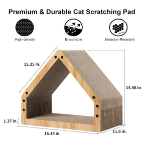 FUKUMARU House Shaped Cardboard Scratcher, Protecting Furniture Cat Scratching Cardboard, Cat Scratch Bed