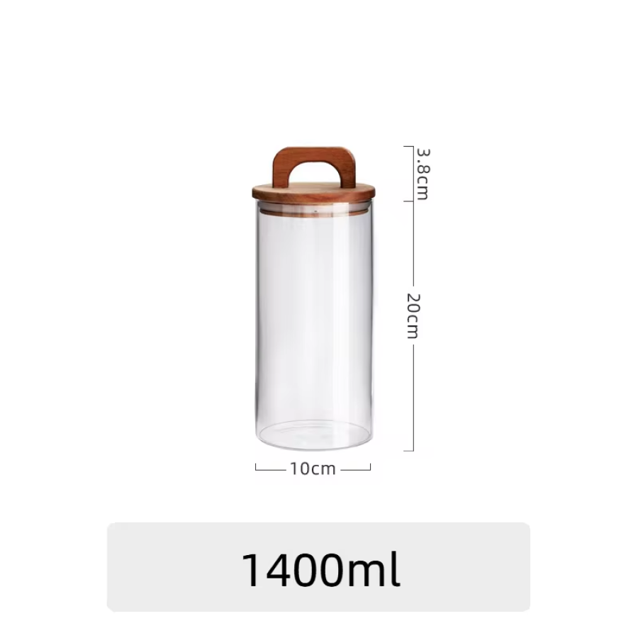 Renewable Materials Canisters with Bamboo Lids Perfect Storage Jars for Food & Pantry Organization Glass Jars 3pcs/set