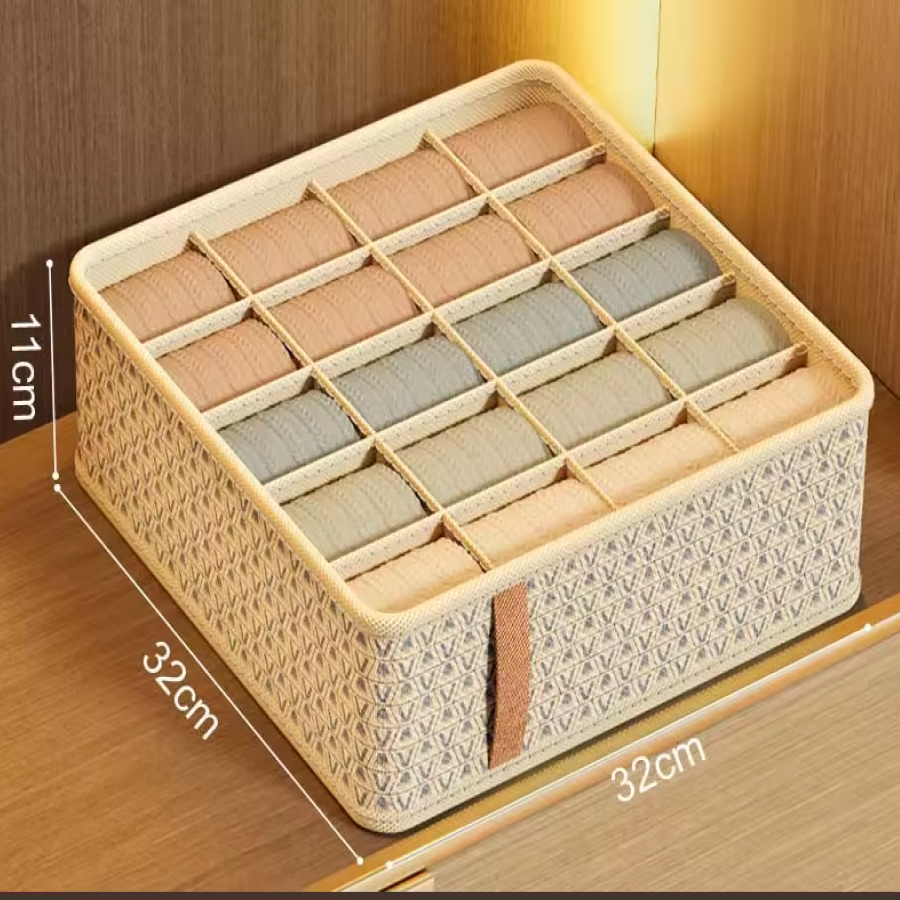 Sustainable material underwear socks storage box drawer organizing box wardrobe compartment storage box