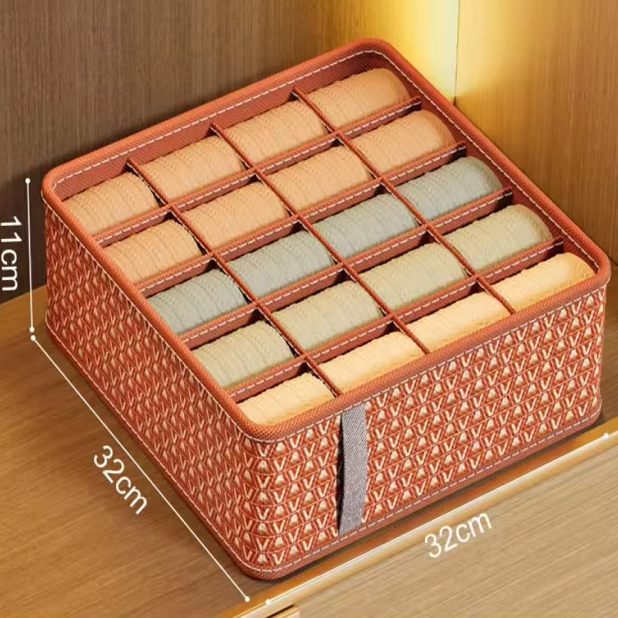 Sustainable material underwear socks storage box drawer organizing box wardrobe compartment storage box