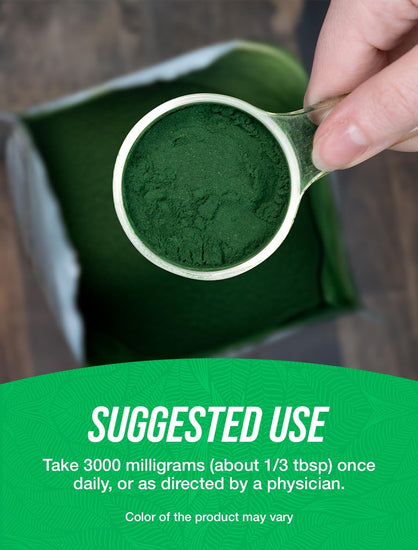 .Com Organic Spirulina Powder - Superfood Powder, Green Spirulina Powder, Spirulina Organic - Vegan-Friendly, 3000Mg per Serving, 100G (3.5 Oz) (Pack of 1)