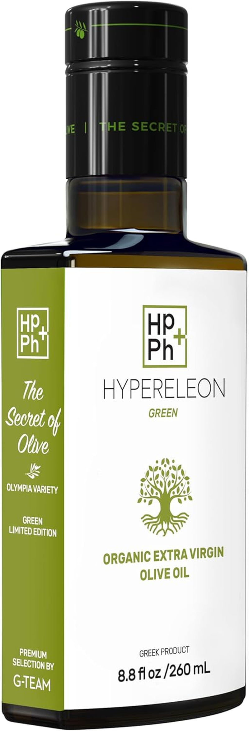 HYPERELEON GREEN Polyphenol Rich Olive Oil | Organic, High Phenolic, Greek Extra Virgin Olive Oil 100% Pure & Natural | Bio & Unfiltered | 16 Top Global HEALTH & NUTRITION Awards | 260Ml (Pack of 1)