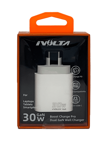 iVolta BOOST↑ GaN 30W USB-C PD + USB-A Wall Charger [Certified] - GIT GLOBAL