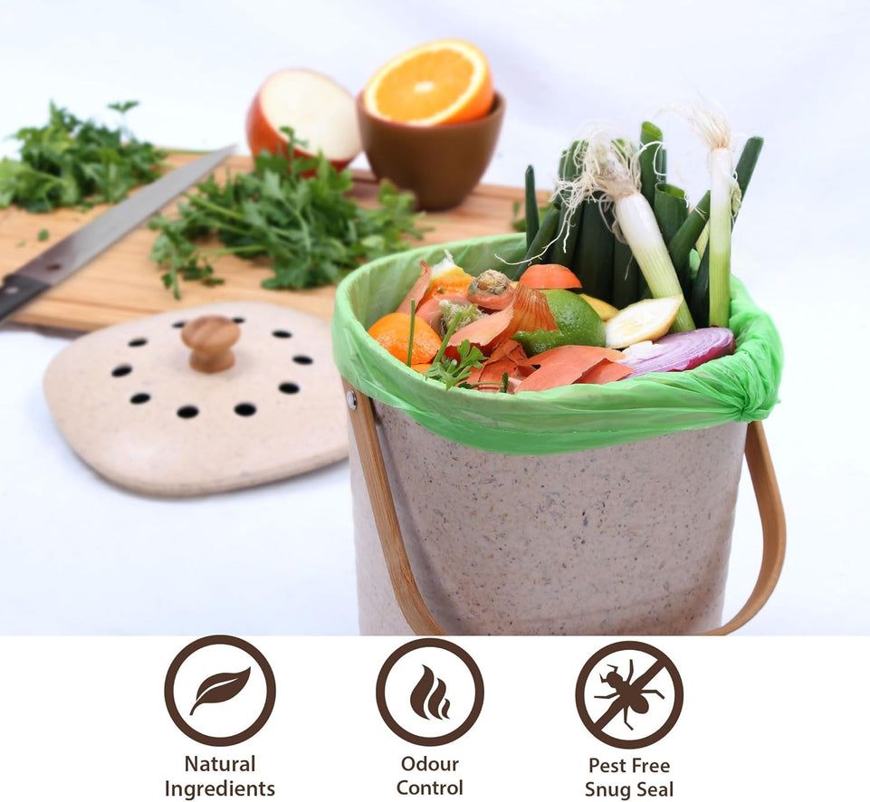 Kitchen Compost Pebble Waste Bin, 4 Liter Capacity