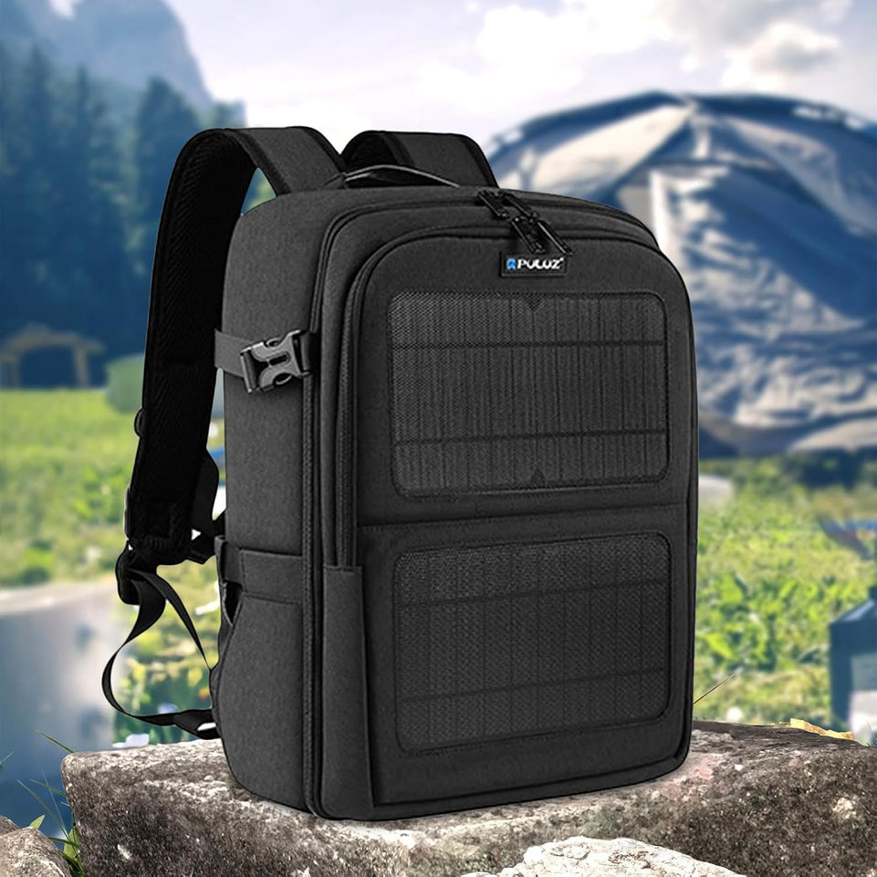 Camera Backpack Carry Bag,With Solar Powered Panel Rucksack Case,Storage Bag for Transport Outdoor Travel Home Men Women