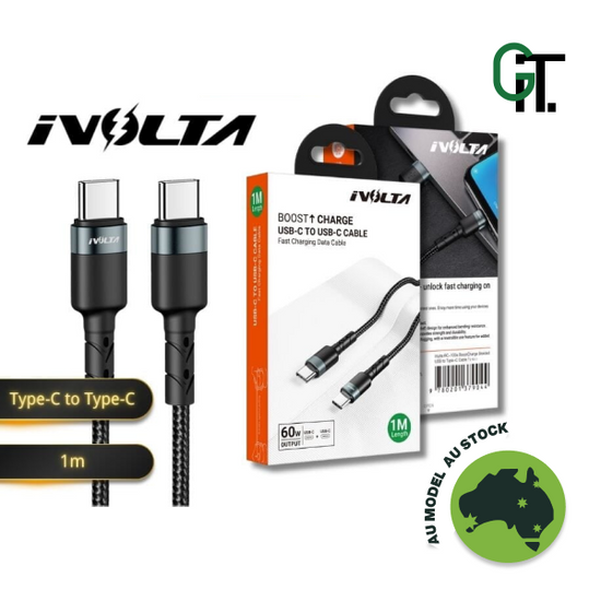 iVolta BoostCharge Braided Cable - Type-C to Type-C - GIT GLOBAL