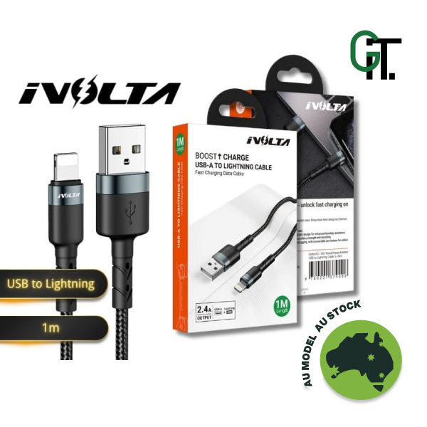 iVolta BoostCharge Braided Cable - USB to Lightning - GIT GLOBAL