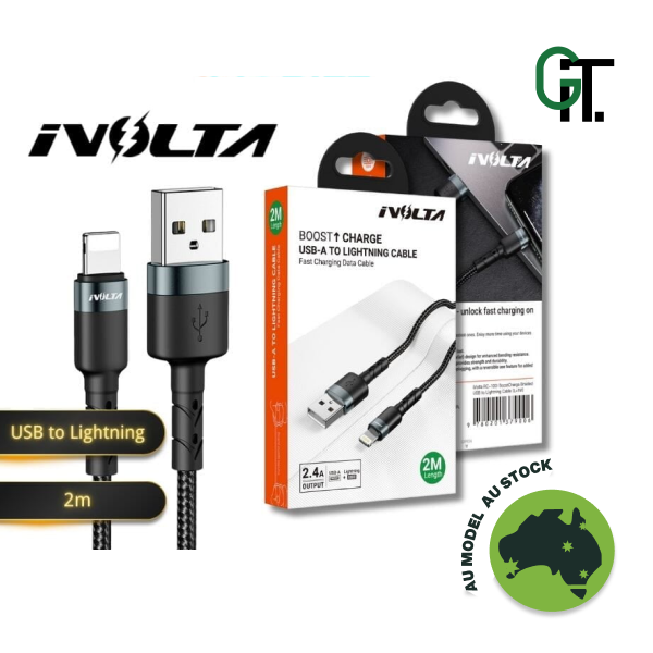 iVolta BoostCharge Braided Cable - USB to Lightning - GIT GLOBAL